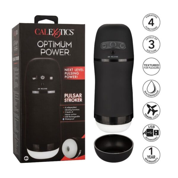 CALEXOTICS - MASTURBATEUR À PUISSANCE OPTIMALE AVEC VIBRATIONS ET ONDES STIMULANTES