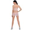 PASSION - FEMME BS090 BODYSTOCKING BLANC TAILLE UNIQUE