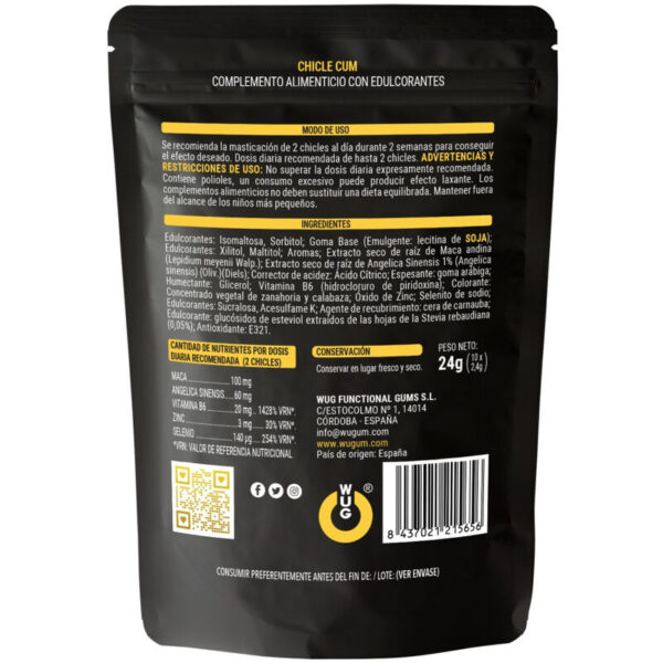 WUG SEX SENSE - CUM AUGMENTATION DE LÉJACULATION GOMME ET SPERME SAVEUR BANANE 10 UNITÉS