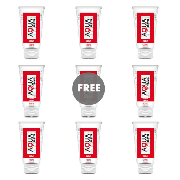 AQUA TRAVEL - LUBRIFIANT À BASE DEAU SAVEUR LOLLIPOP - 50 ML 8+1 OFFERT