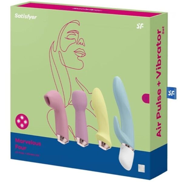 SATISFYER - MARVELOUS FOUR SET VIBRADOR SUCCIONADOR