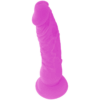 DIVERSIA - DILDO VIBRANT FLEXIBLE VIOLET 21 CM -O- 4.9 CM