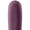 SATISFYER - VIBRATEUR DUAL KISS AIR PULSE VIN ROUGE