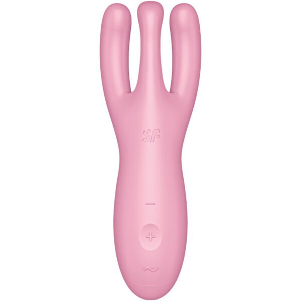SATISFYER - APPLICATION VIBRATEUR THREESOME 4 ROSE