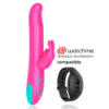 HAPPY LOKY - PLUTO LAPIN VIBRATEUR ET ROTATEUR WATCHME TECHNOLOGIE SANS FIL COMPATIBLE