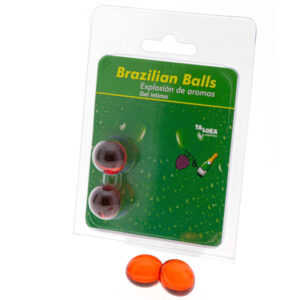 TALOKA - 2 BOULES BRÉSILIENNES GEL INTIME FRAISES  CHAMPAGNE