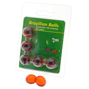 TALOKA - 5 BOULES BRÉSILIENNES GEL INTIME FRAISE  CERISE