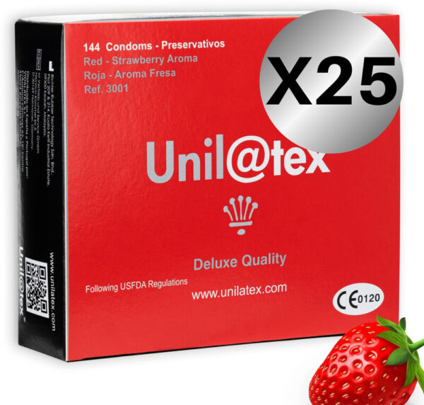 UNILATEX - CONSERVATEURS ROUGE / FRAISE PACK 25 X 144 UNITÉS