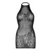 LEG AVENUE - RHINESTONE HALTER MINI ROBE TAILLE UNIQUE - NOIR