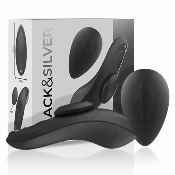 img_138187_ac054e9e046ff0a3aeb8d80c8dc7c27f_1.png BLACKSILVER - CULOTTE VIBRANTE RECHARGEABLE EN SILICONE PRESTON NOIRE