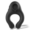 BLACKSILVER - ANNEAU VIBRATEUR EN SILICONE 3 MOTEURS RECHARGEABLE NOIR