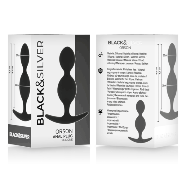 BLACKSILVER - PLUG ORSON SILICONE 2 ONDES ANAL 9 CM
