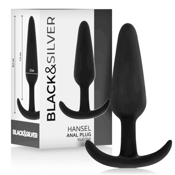 BLACKSILVER - BOUCHON ANAL EN SILICONE HANSEL AVEC PETITE POIGNÉE