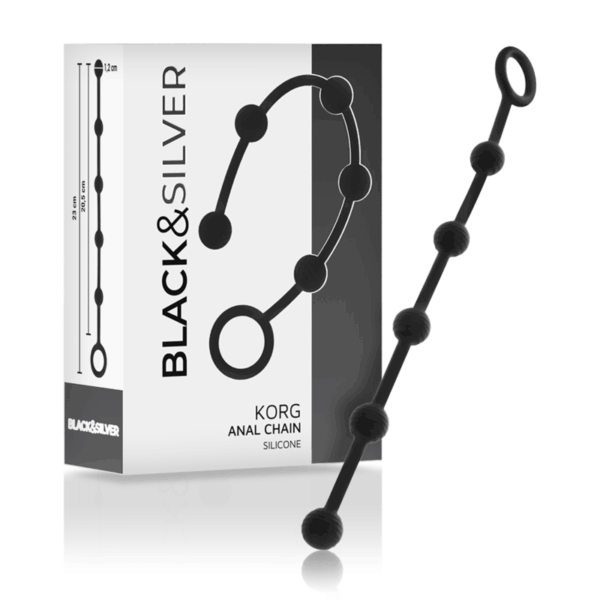BLACKSILVER - CHAPELET ANAL KORG SILICONE INITIATION 21 CM