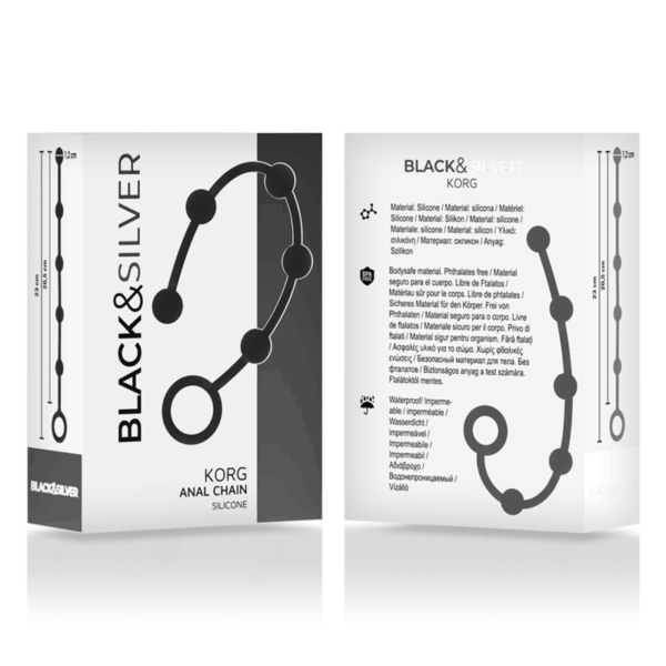 BLACKSILVER - CHAPELET ANAL KORG SILICONE INITIATION 21 CM
