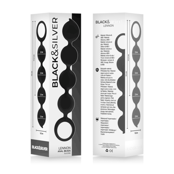 BLACKSILVER - CHAPELET ANAL LENNON 4 SPHÈRES SILICONE 15 CM