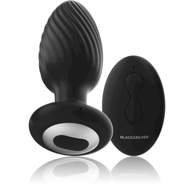 BLACKSILVER - TÉLÉCOMMANDE DU ROTATEUR ANAL EN SILICONE WELLS PLUG