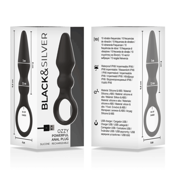 BLACKSILVER - PUISSANT PLUG ANAL EN SILICONE OZZY