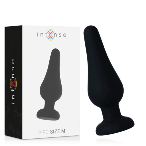 img_143806_11900c4cfee534c8499a6225ca607db2_1.png INTENSE - PLUG ANAL PIPO M SILICONE NOIR 11 CM