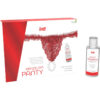 INTT RELEASES - CULOTTE ROUGE BRÉSILIENNE AVEC PERLES ET GEL LUBRIFIANT 50 ML