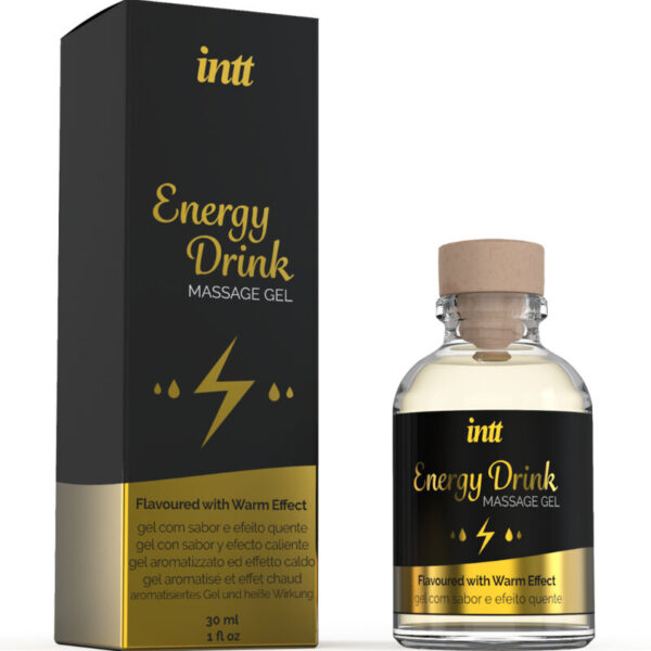 INTT MASSAGE  ORAL SEX - GEL DE MASSAGE A LENERGIE AROMATISEE CA BOISSON ET EFFET CHAUFFANT