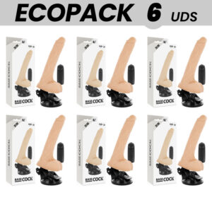 ECOPACK 6 UNITÉS - BASECOCK VIBRATEUR NATUREL RÉALISTE TÉLÉCOMMANDE AVEC TESTICULES 20 CM -O- 4 CM