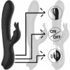 BLACKSILVER - STIMULATEUR DE LAPIN EN SILICONE RECHARGEABLE JAMIE NOIR