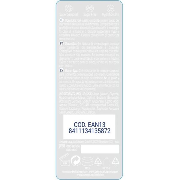 CONTROL - 2 EN 1 MASSAGE  PLAISIR MER MÉDITERRANÉE 200 ML