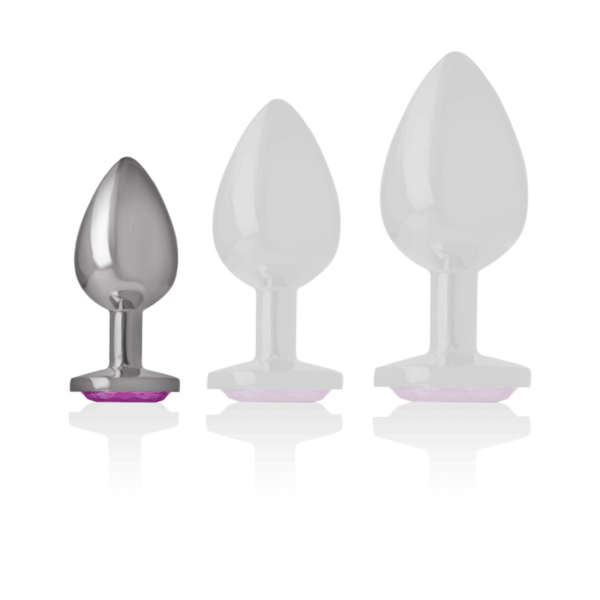 INTENSE - PLUG ANAL EN MÉTAL ALUMINIUM COEUR ROSE TAILLE S