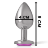 INTENSE - PLUG ANAL EN MÉTAL ALUMINIUM COEUR ROSE TAILLE L