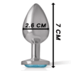 INTENSE - PLUG ANAL MÉTAL ALUMINIUM COEUR BLEU TAILLE S