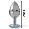 INTENSE - PLUG ANAL MÉTAL ALUMINIUM COEUR BLEU TAILLE L