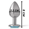 INTENSE - PLUG ANAL MÉTAL ALUMINIUM COEUR BLEU TAILLE M