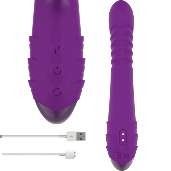 INTENSE - VIBRATEUR RECHARGEABLE MULTIFONCTION IGGY UP  DOWN AVEC STIMULATEUR CLITORAL VIOLET