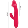 INTENSE - VIBRATEUR UP  DOWN RECHARGEABLE MULTIFONCTION DUA AVEC LANGUE ROUGE