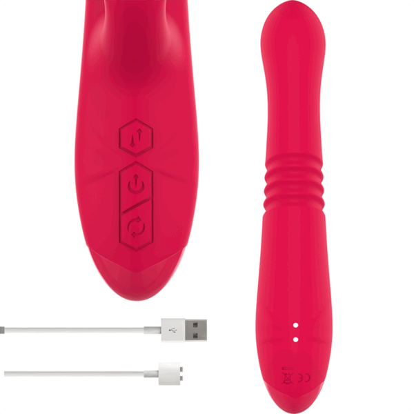 INTENSE - VIBRATEUR UP  DOWN RECHARGEABLE MULTIFONCTION DUA AVEC LANGUE ROUGE