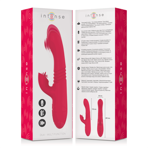 INTENSE - VIBRATEUR UP  DOWN RECHARGEABLE MULTIFONCTION DUA AVEC LANGUE ROUGE