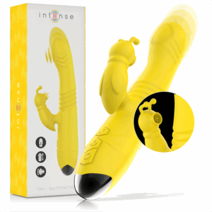 img_149149_6bb57c9e3a417e4e2c80712f3198a40a_1.png INTENSE - VIBRATEUR MULTIFONCTION TOKY UP DOWN AVEC STIMULATEUR CLITORAL JAUNE