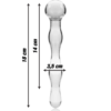 NEBULA SERIES BY IBIZA - MODELO 13 DILDO CRISTAL TRANSPARENTE 18 CM -O- 3.5 CM