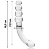 NEBULA SERIES BY IBIZA - MODELO 14 DILDO CRISTAL TRANSPARENTE 18.5 CM -O- 3 CM