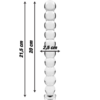 NEBULA SERIES BY IBIZA - MODELO 22 DILDO CRISTAL TRANSPARENTE 21.5 CM -O- 2.5 CM