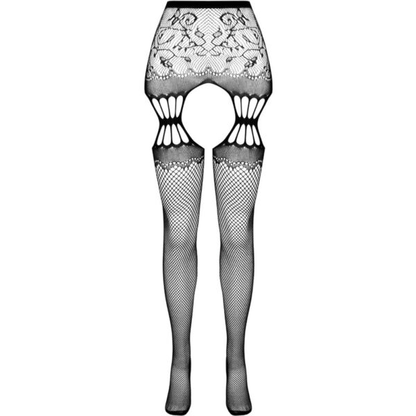 PASSION - S027 MEDIAS CON LIGUERO NEGRO TALLA ÚNICA