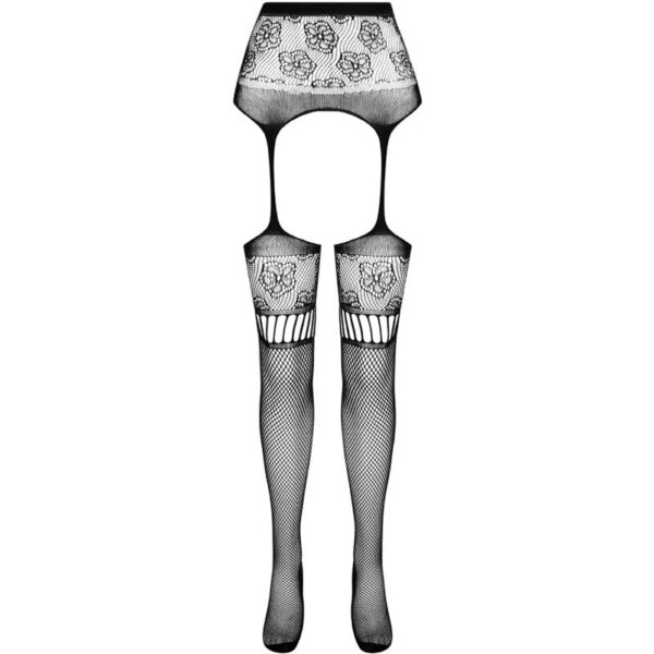 PASSION - S030 MEDIAS CON LIGUERO NEGRO TALLA ÚNICA