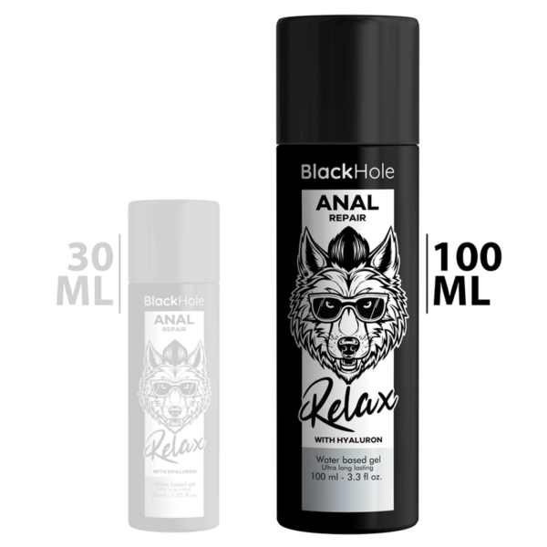 BLACK HOLE - RÉPARATION ANALE RELAX À BASE DEAU AVEC HYALURON 100 ML