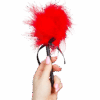 SECRETPLAY - DUSTER DE MARABOU ROUGE