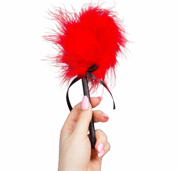 SECRETPLAY - DUSTER DE MARABOU ROUGE