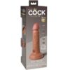 KING COCK - ELITE GODE RÉALISTE VIBRANT  SILICONE 15.2 CM CARAMEL
