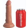 KING COCK - ELITE GODE RÉALISTE VIBRANT  SILICONE 15.2 CM CARAMEL