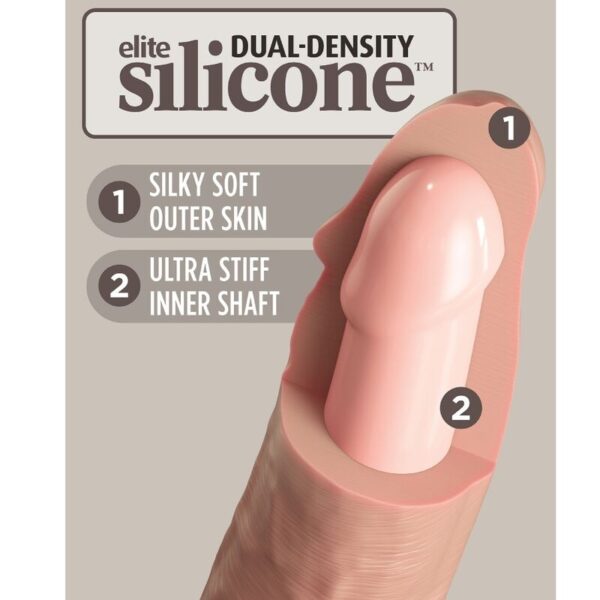 KING COCK - ELITE GODE RÉALISTE VIBRANT  SILICONE 15.2 CM