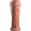 KING COCK - ELITE GODE RÉALISTE VIBRANT  SILICONE 20.3 CM CARAMEL